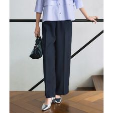 【新色追加・UVケア・接触冷感・速乾・防シワ・洗える】 FluidBackSatin  ワイドパンツ