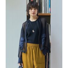 【洗える】Ta/Peメッシュ ブルゾン