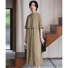 【ASUMI・MANAMIコラボ 丈が選べる】ハシゴレースシャツワンピース