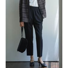 【UVカット・洗える】ウール2WAYストレッチ ドロストパンツ