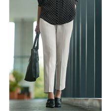 【UVカット・洗える】ウール2WAYストレッチ ドロストパンツ