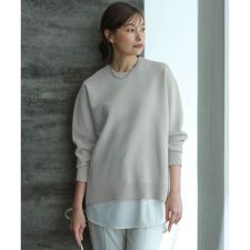 【洗える】 シンセティックダブルフェイス ニットプルオーバー