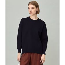 【洗える】 シンセティックダブルフェイス ニットプルオーバー