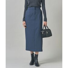 【CLASSY.掲載・裏起毛】 ウォームサテン Iラインスカート