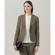 【UVカット・洗える】ウール2WAYストレッチ テーラードジャケット