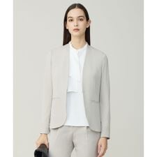 ストレッチジョーゼット ラッフルディテール ブラウス