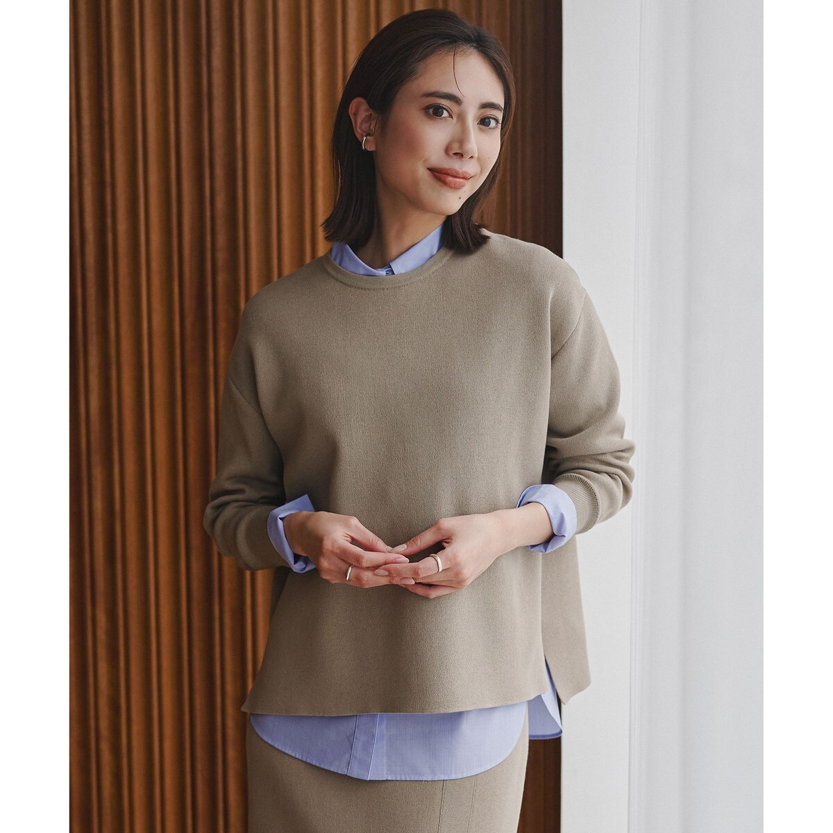 ＊1回着用のみ＊◆icb◆コットンポリエステルスムースニットプルオーバー ICB｜コットンポリエステルスムース プルオーバー ニット | Rakuten