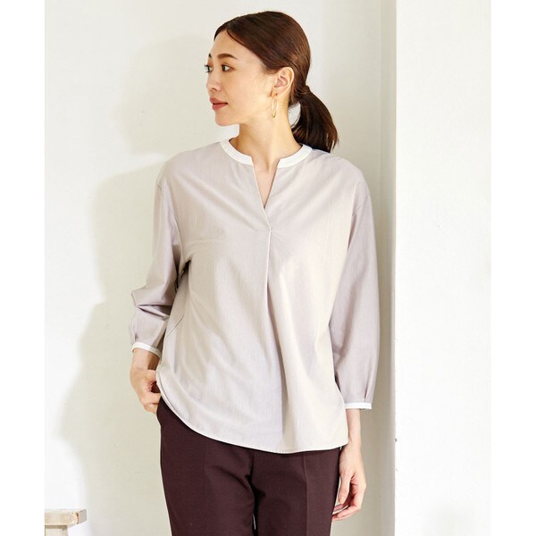 J.PRESS LADIES 【イージーケア】スビンギザストライプ カットソー イージーケア】スビンギザストライプジャージー カットソー | Jプレス