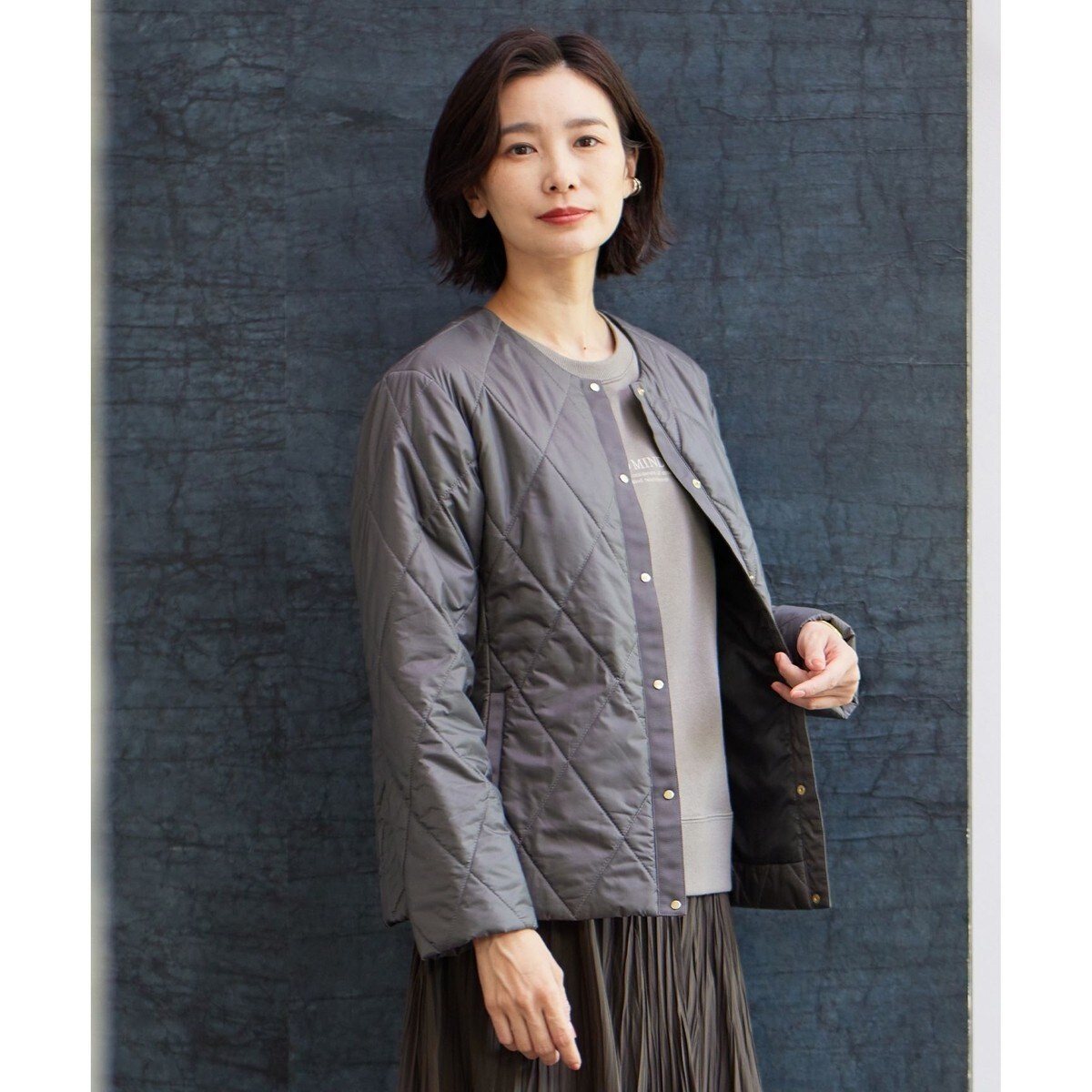 洗える】高密度タフタ キルティング ショート コート | Jプレス 洗える】高密度タフタ キルティング ショート コート | Jプレス