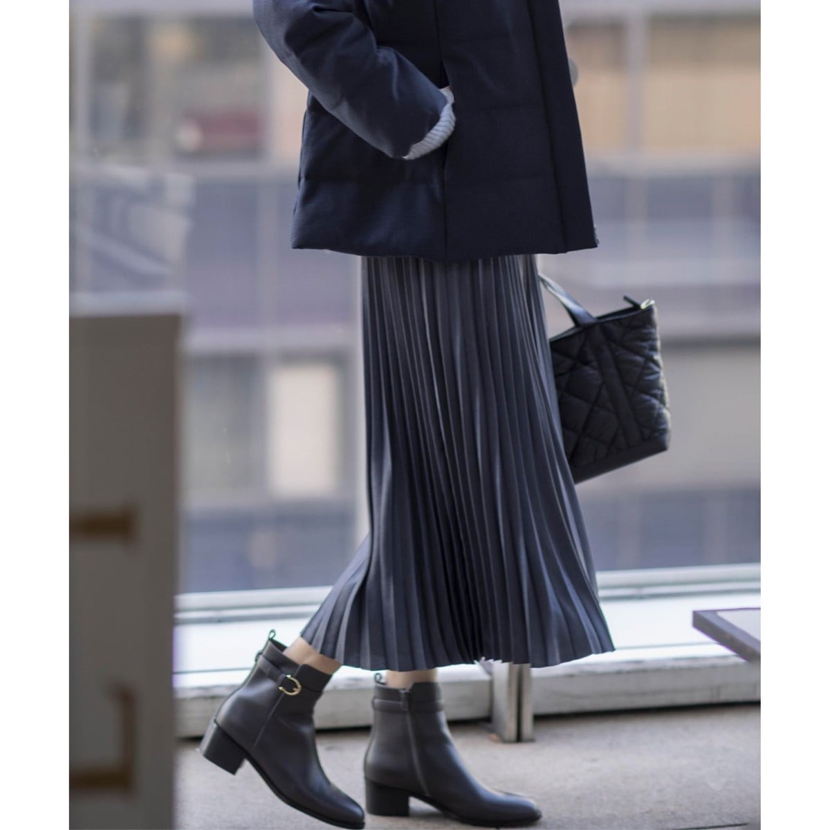 洗える】マロンサテン プリーツ スカート | Jプレス(J.PRESS