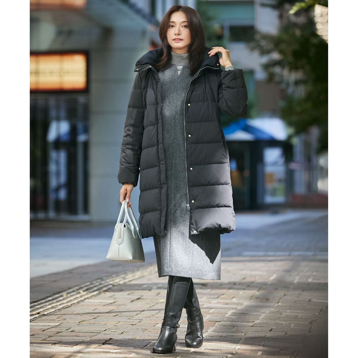 ブラッシュドマルチポリ ロング ダウン コート | Jプレス(J.PRESS