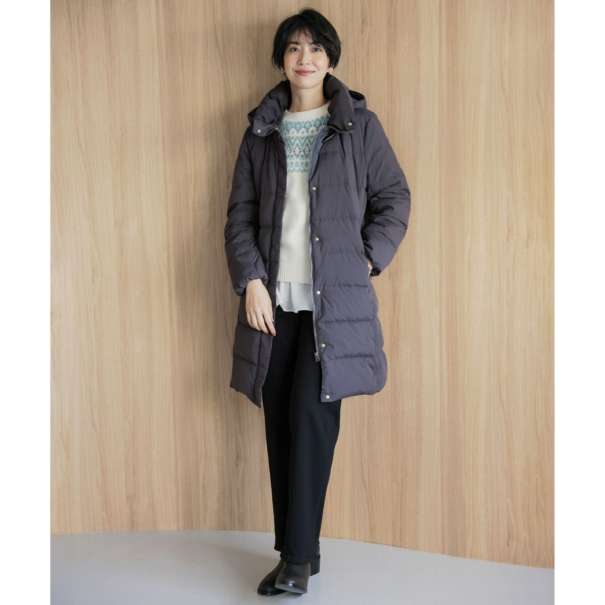 ブラッシュドマルチポリ ロング ダウン コート | Jプレス(J.PRESS