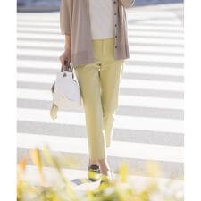 【WEB限定カラーあり・洗える】セルロースリネンストレッチ テーパード パンツ
