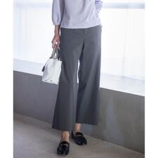 【洗える・セットアップ対応】セルロースリネンストレッチ セミワイド パンツ
