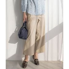 【洗える・セットアップ対応】セルロースリネンストレッチ セミワイド パンツ