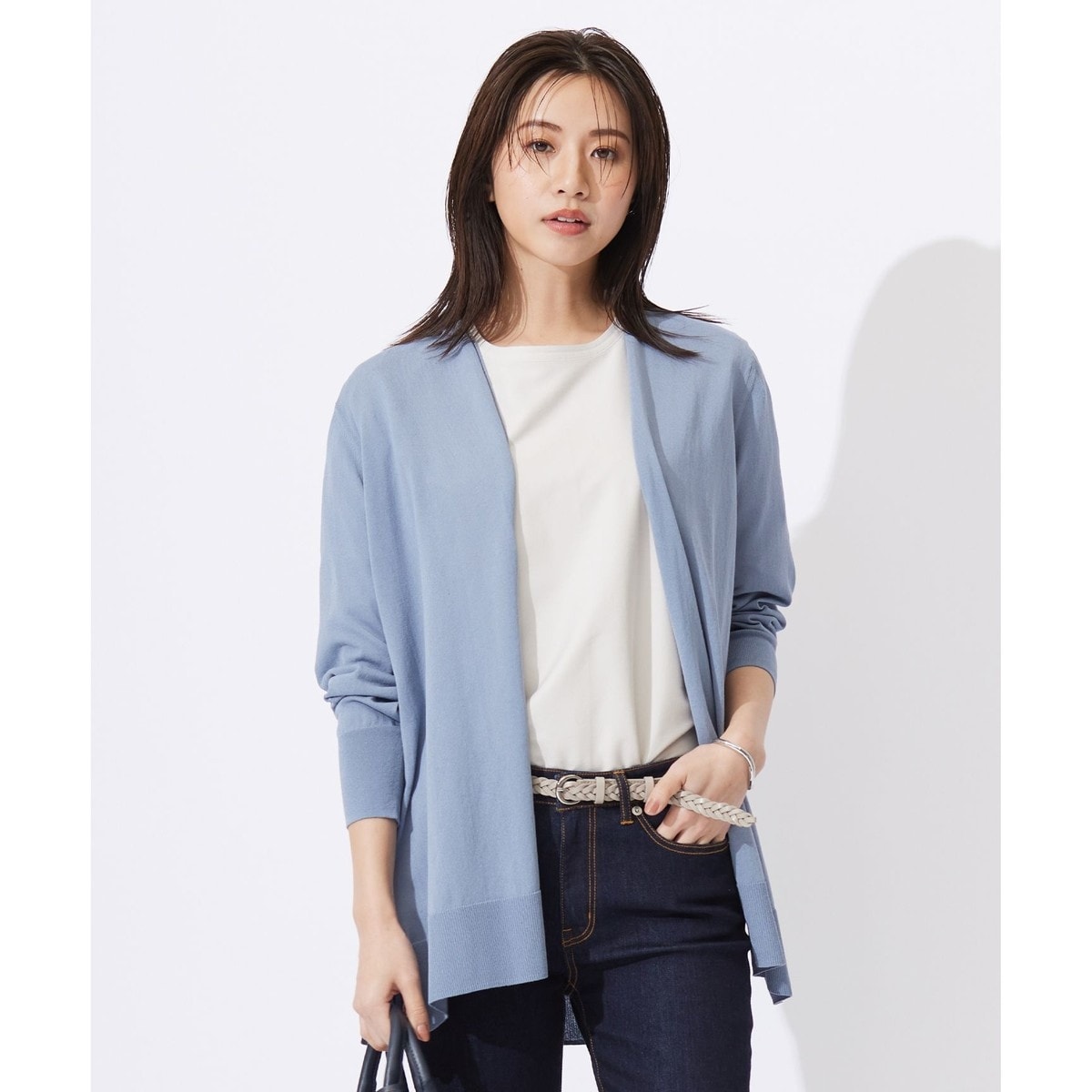 新品 J.PRESS レーシーパターン半袖カーディガン L