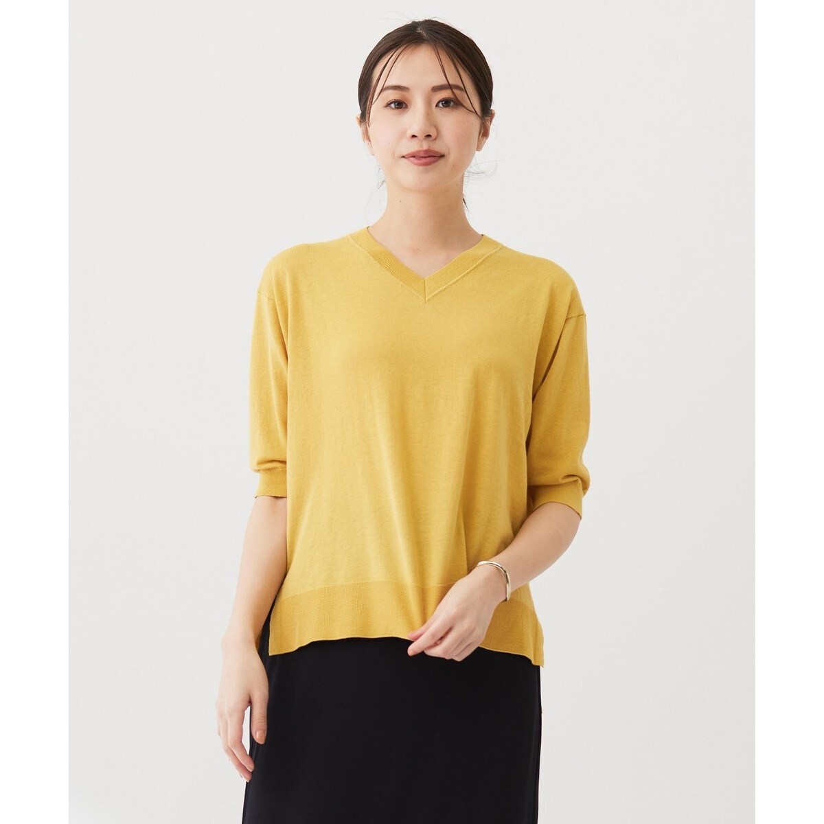 【洗える】COTTON POLYESTER 袖ボタン ニット 洗える】COTTON POLYESTER 袖ボタン ニット | Jプレス(J.PRESS