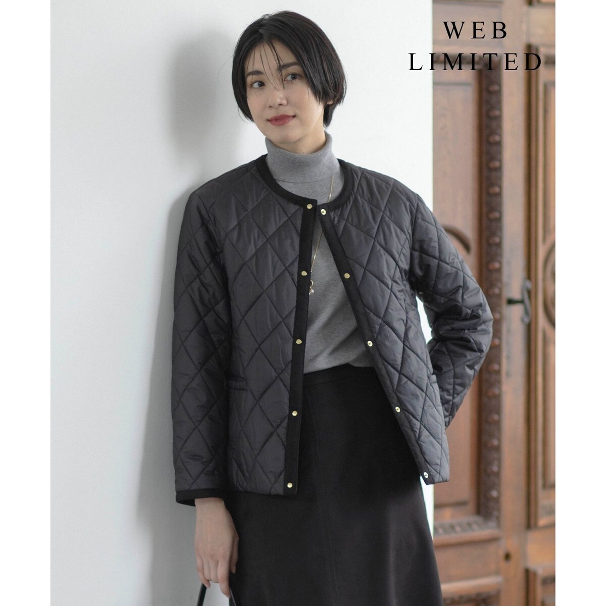 WEB限定色あり】洗えるヒーリングタフタ ロングブルゾン | J