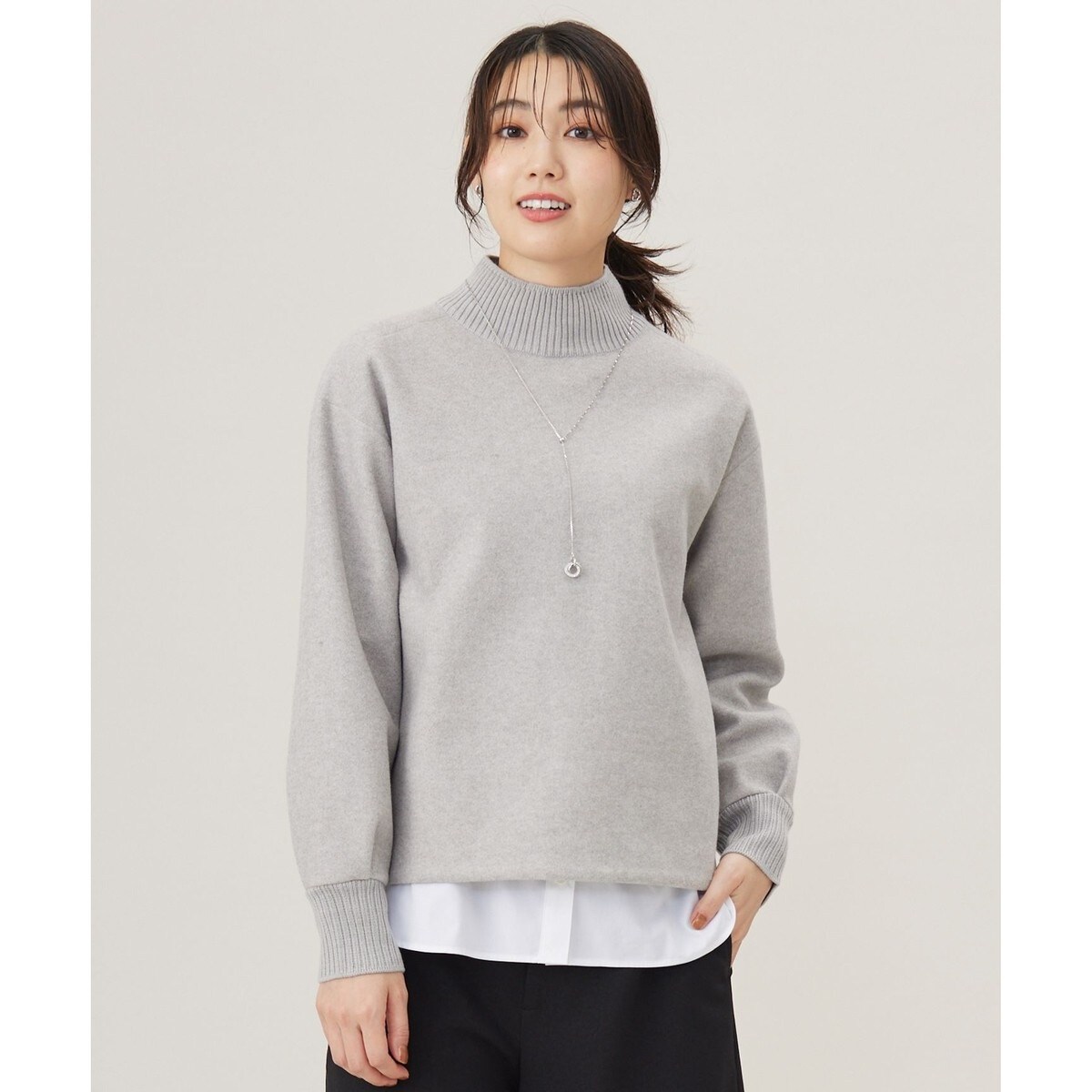 23区 オーガンジービスチェコンビ カットソー❤︎未着用 23区 tシャツ 「杏さん着用/WEB＆一部店舗限定カラーあり