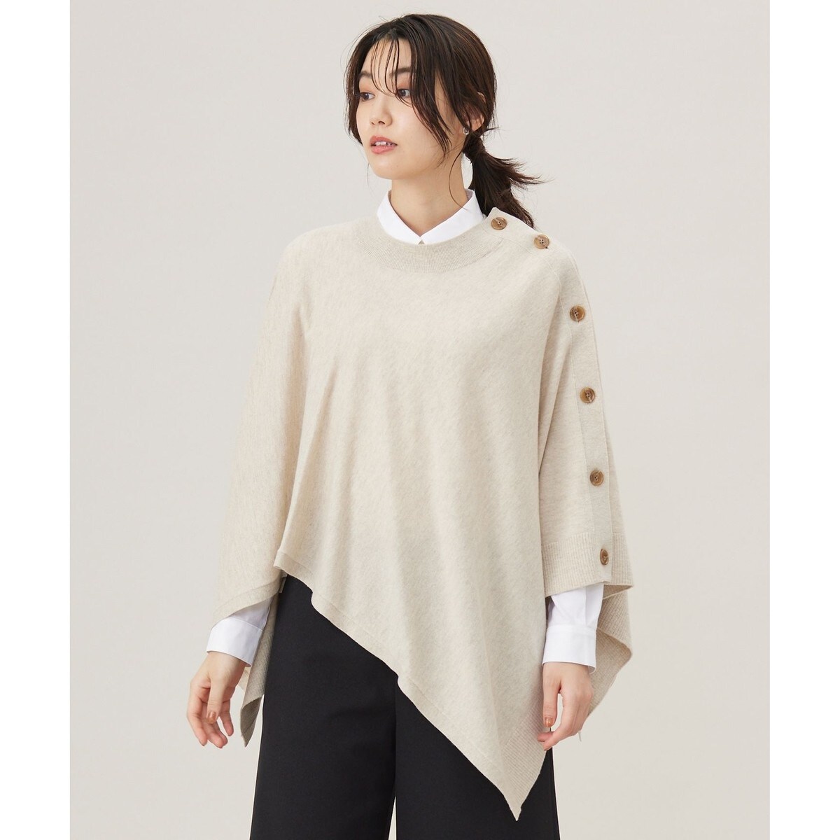 スピックアンドスパン ICE COTTON フレンチスリーブルーズニット ICE COTTON フレンチスリーブルーズニット | スピック＆スパン