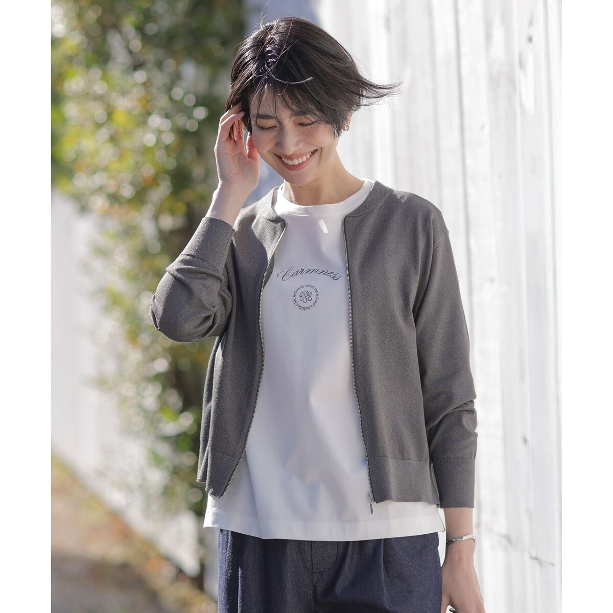 新品アンタイトル【きれいめ/洗える】ミラノリブ ロングニットカーディガン　トープ きれいめ/洗える】ミラノリブ ロングニットカーディガン