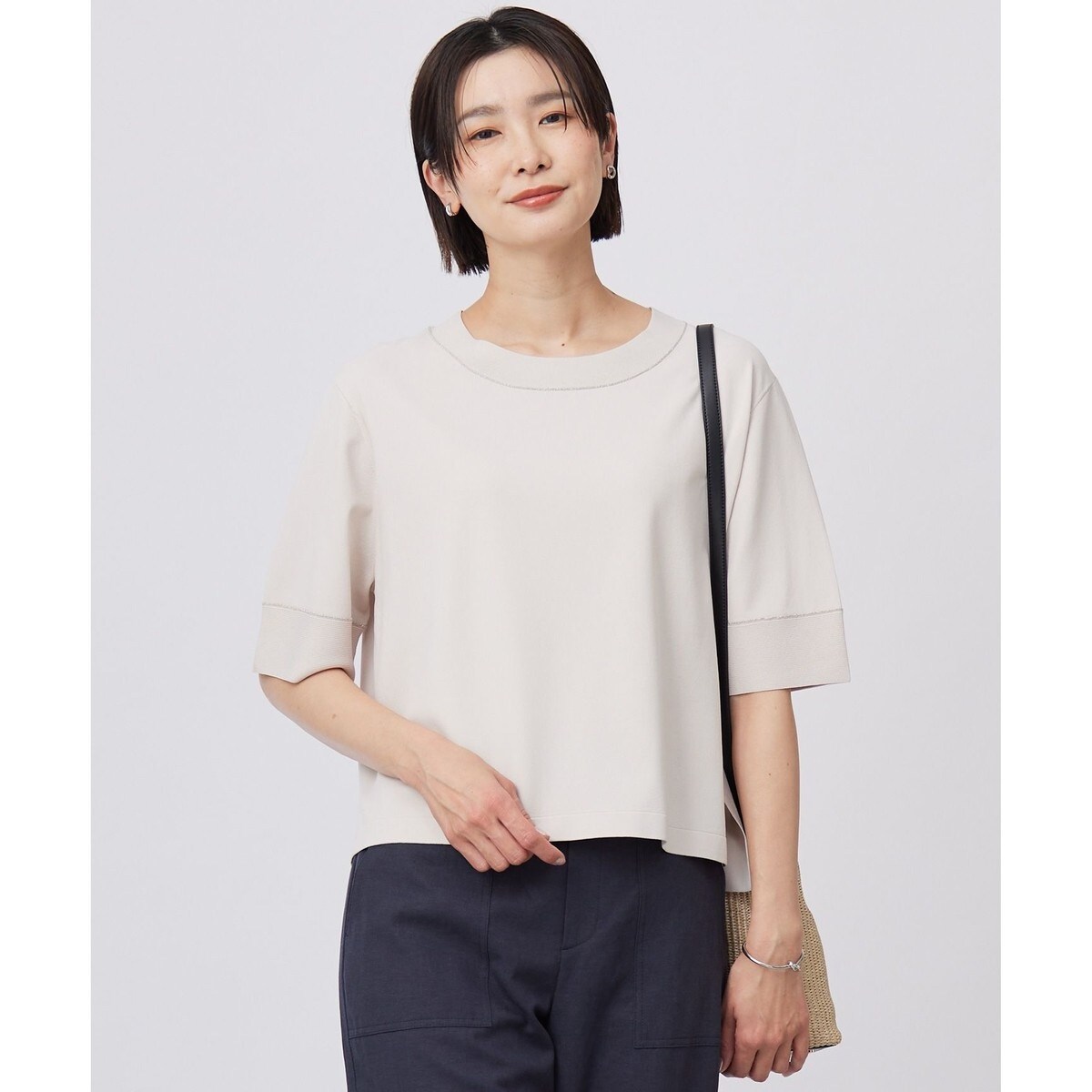 洗える】SEMI WORSTED WOOL バスクボーダー ニット | Jプレス(J
