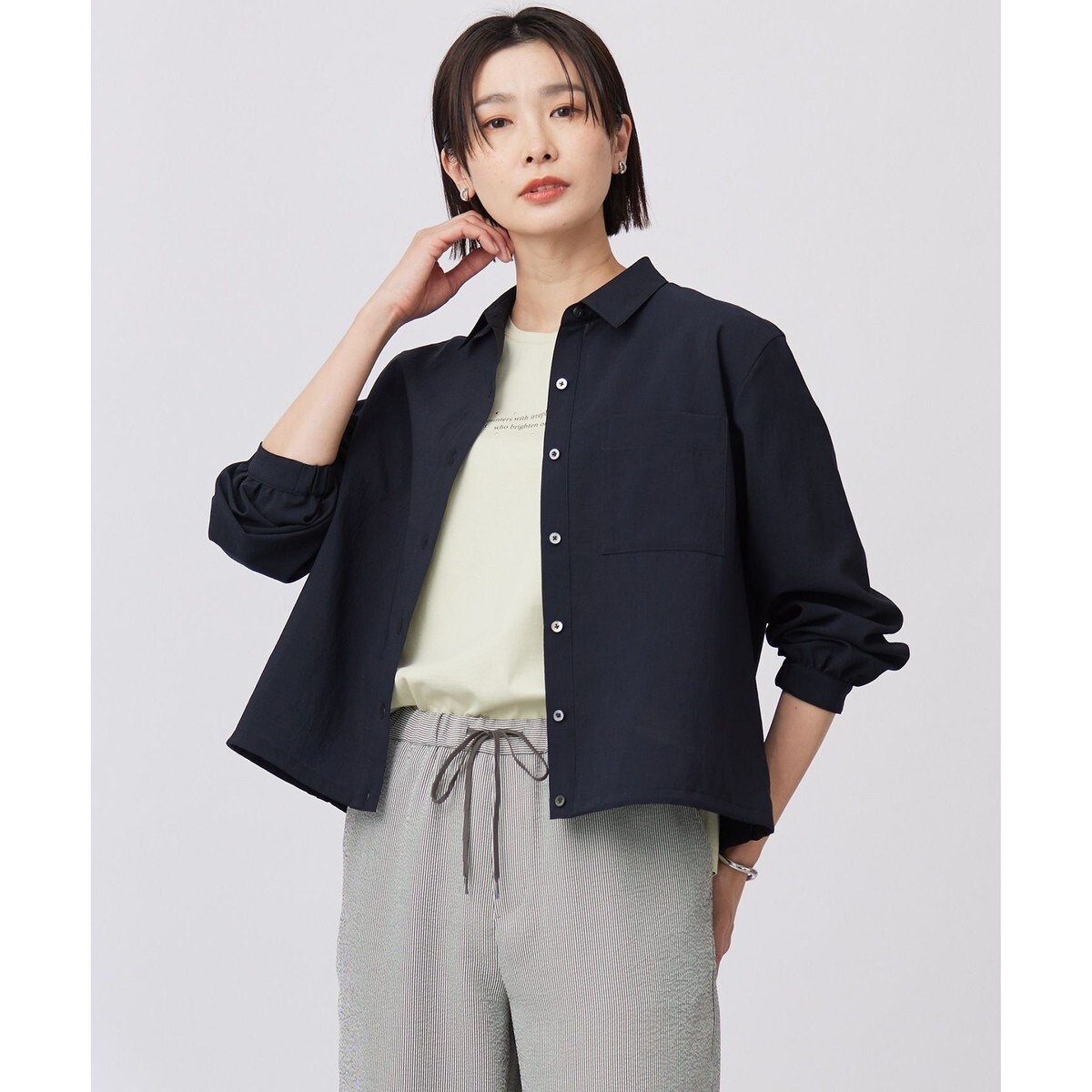 新品・未使用　ブラウス シャツ Breeze Cool green label relaxing ブラウス シャツ Breeze Cool ポケット