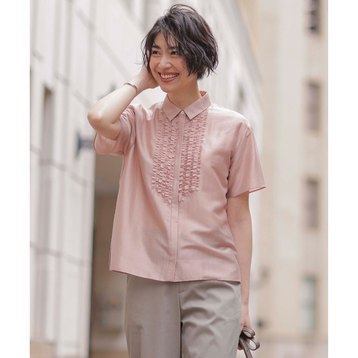 洗える】フリルジャージー ブラウスライク カットソー | Ｊプレス(J.PRESS) | マルイウェブチャネル