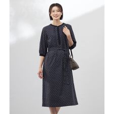 【洗える】ジオメトリックプリント ワンピース