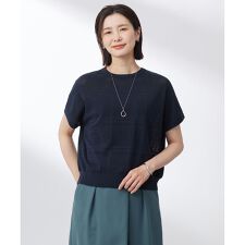 【洗える】メッシュ パターン ニット