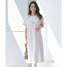 【WEB限定カラーあり・洗える】コットンスムース ドルマンスリーブ ワンピース