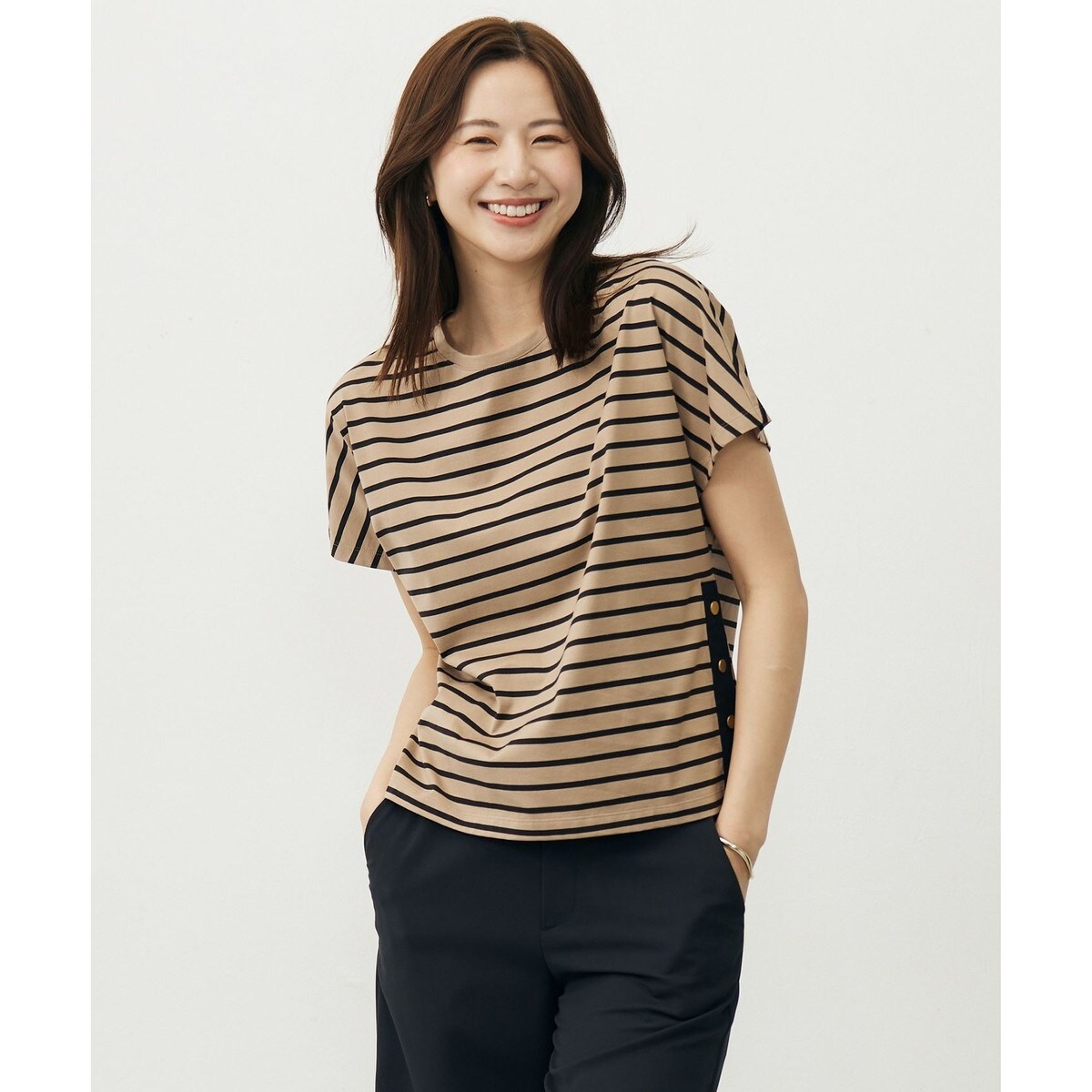 WEB限定カラーあり・洗える】シアーチェック カットソー | Jプレス(J