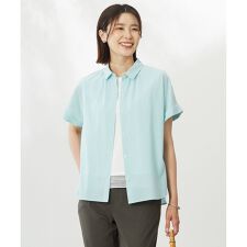 【洗える】SHEER ギンガム シャツ ブラウス