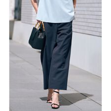 【洗える】Crispyツイル ストレート パンツ