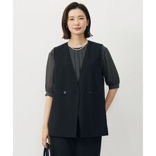 【洗える・吸水速乾・接触冷感・セットアップ対応】Light ジョーゼット ジレ
