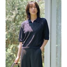 【洗える・抗菌防臭】COTTON POLYESTER ポロ ニット