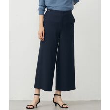 【洗える】Shineシャンブレーツイル クロップド パンツ