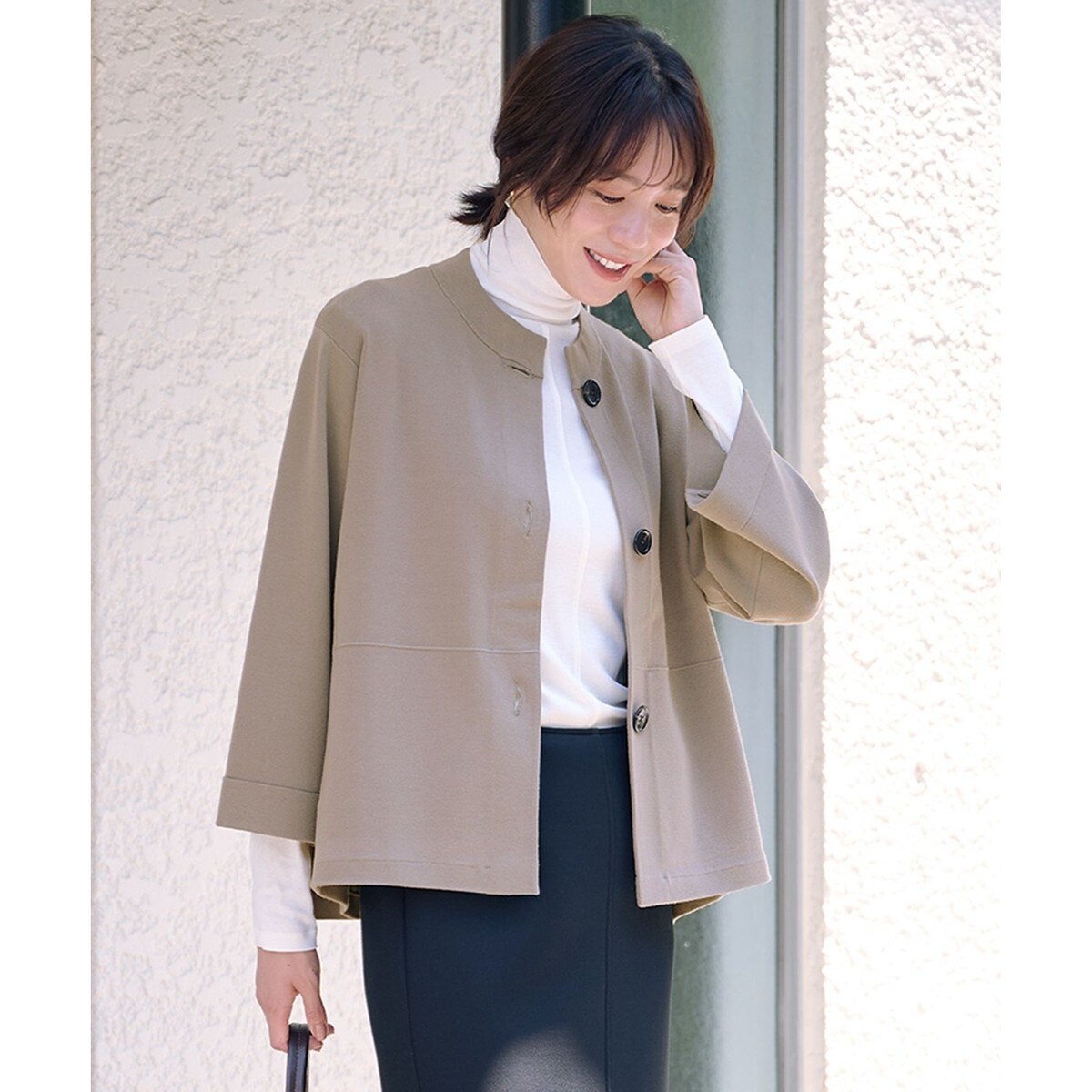 032*新品 ジェイプレス レディース【洗える】BOUCLE ニット アウターM 洗える】BOUCLE ニット アウター | Jプレス(J.PRESS) | マルイ