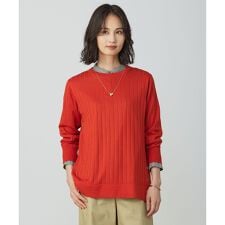 WORETED WOOL BLEND クルーネック ニット