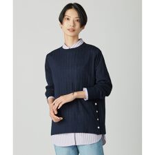 WORETED WOOL BLEND クルーネック ニット