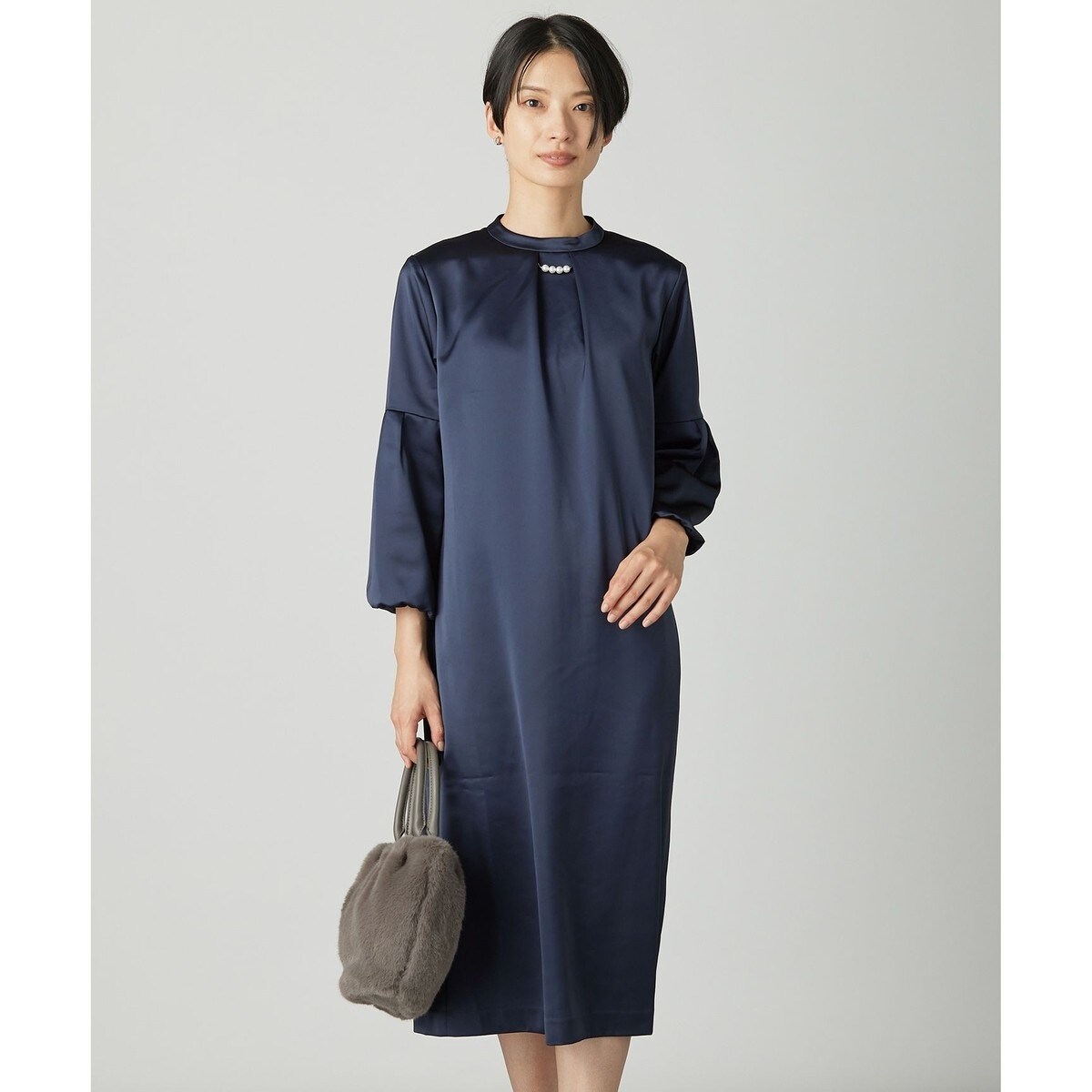 LOULOU WILLOUGHBY】コットンダブルクロスシャツワンピース