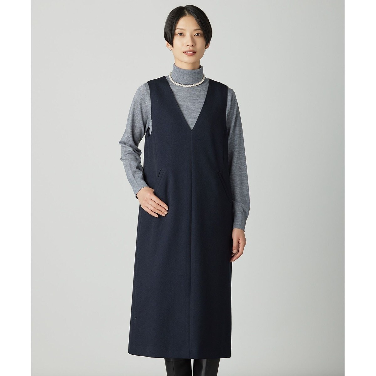 追加》リネン混 Iライン ジャンパースカート | イエナ(IENA