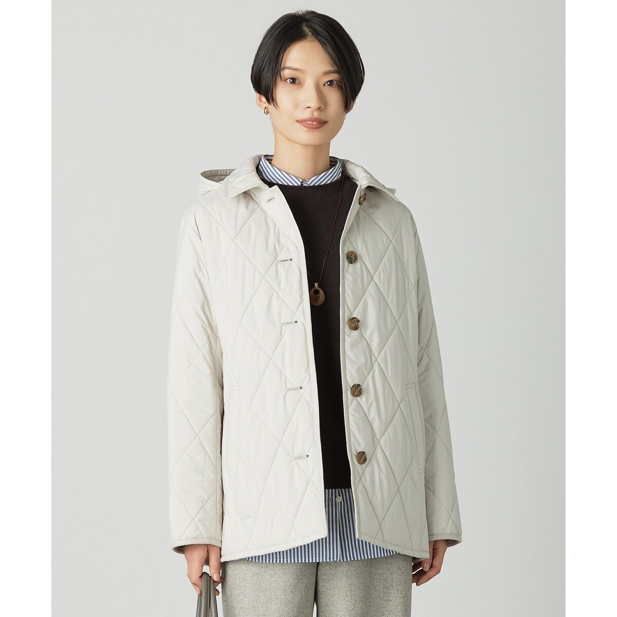 新品 タグ付き ¥74,800 ルルウィルビー シャンブレーギャバミドルコート LOULOU WILLOUGHBY】シャンブレーギャバミドルコート