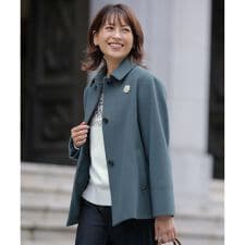 ショートビーバー ショート丈 ステンカラー コート