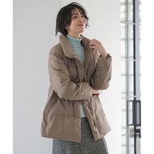 【洗える・2way】タフタダウン ミドル丈 コート