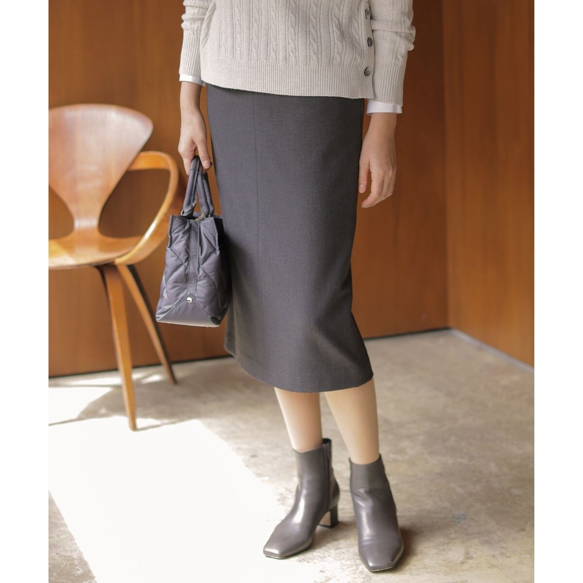 J.PRESS LADIES （Jプレス）スカート　新品 セットアップ対応・洗える・UVケア・速乾】 OXIJEWELストレッチ