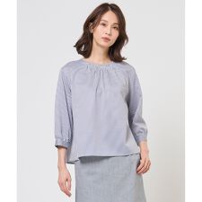 ストライプジャカード ラウンドネック カットソー