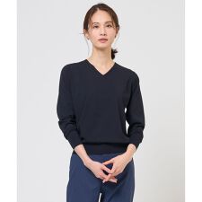 HIGH GAUGE BASIC Vネック ニット