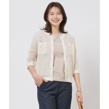 LINEN COTTON BLEND ニット カーディガン
