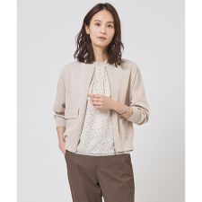 LINEN COTTON BLEND ニット ブルゾン
